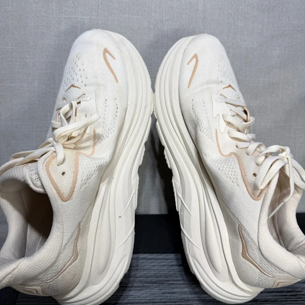 Hoka Clifton 9 Shoes - Women's 9.5 - Vanilla Birch Beige Running 1127896-VCH
